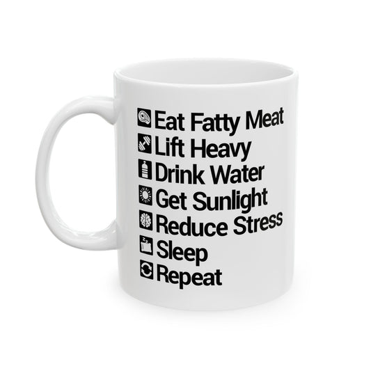 Carnivore Diet Rules for Life Ceramic Mug, (11oz, 15oz)