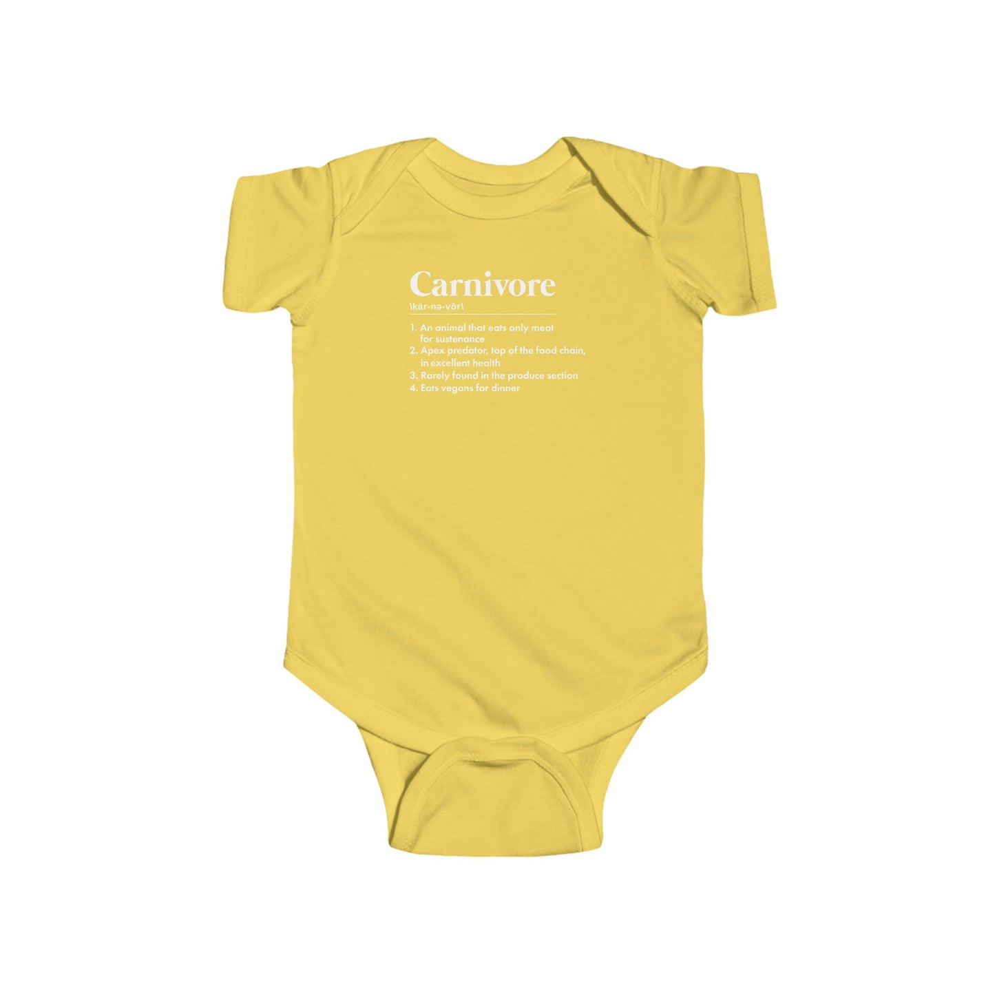 Carnivore Dictionary Definition Infant Onesie