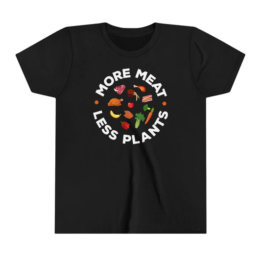 More Meat Less Plants Carnivore Youth Short Sleeve Tee