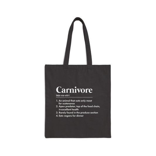 Carnivore Dictionary Definition Tote Bag