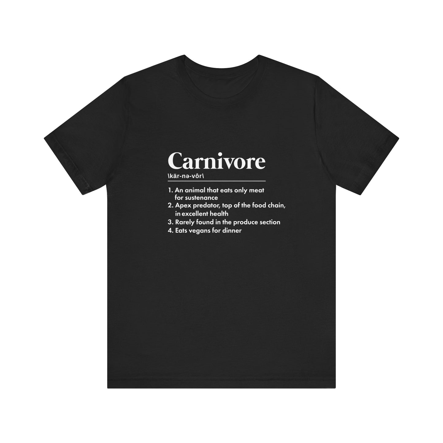 Carnivore Dictionary Definition Adult Unisex T-shirt