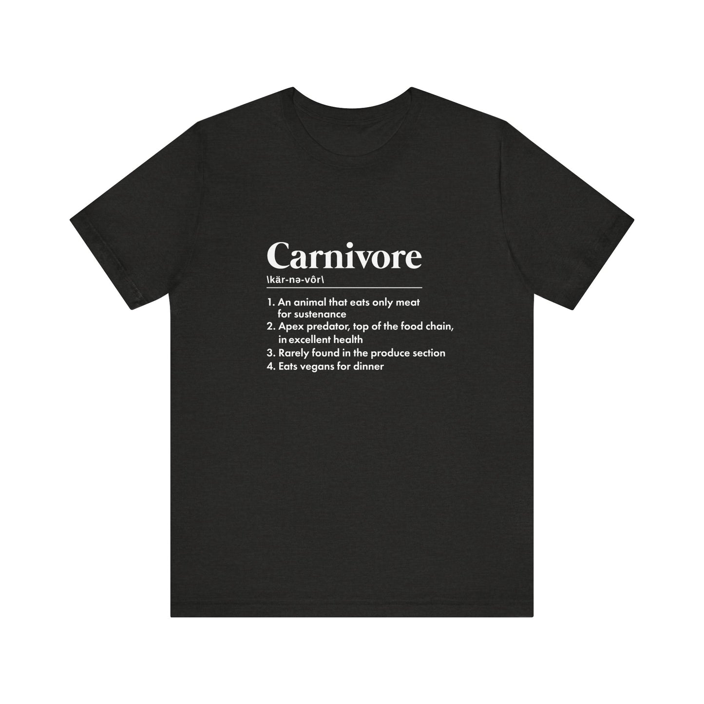 Carnivore Dictionary Definition Adult Unisex T-shirt