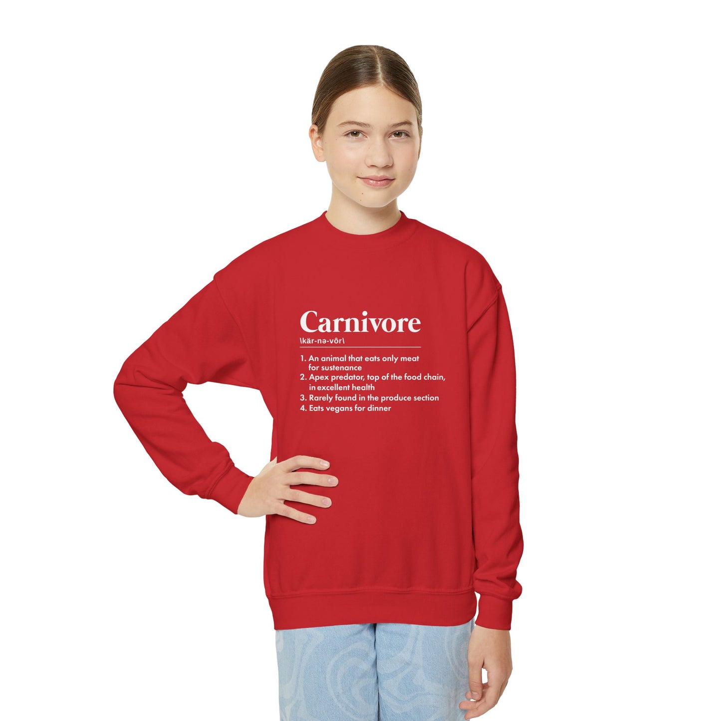 Carnivore Diet Definition Youth Sweatshirt