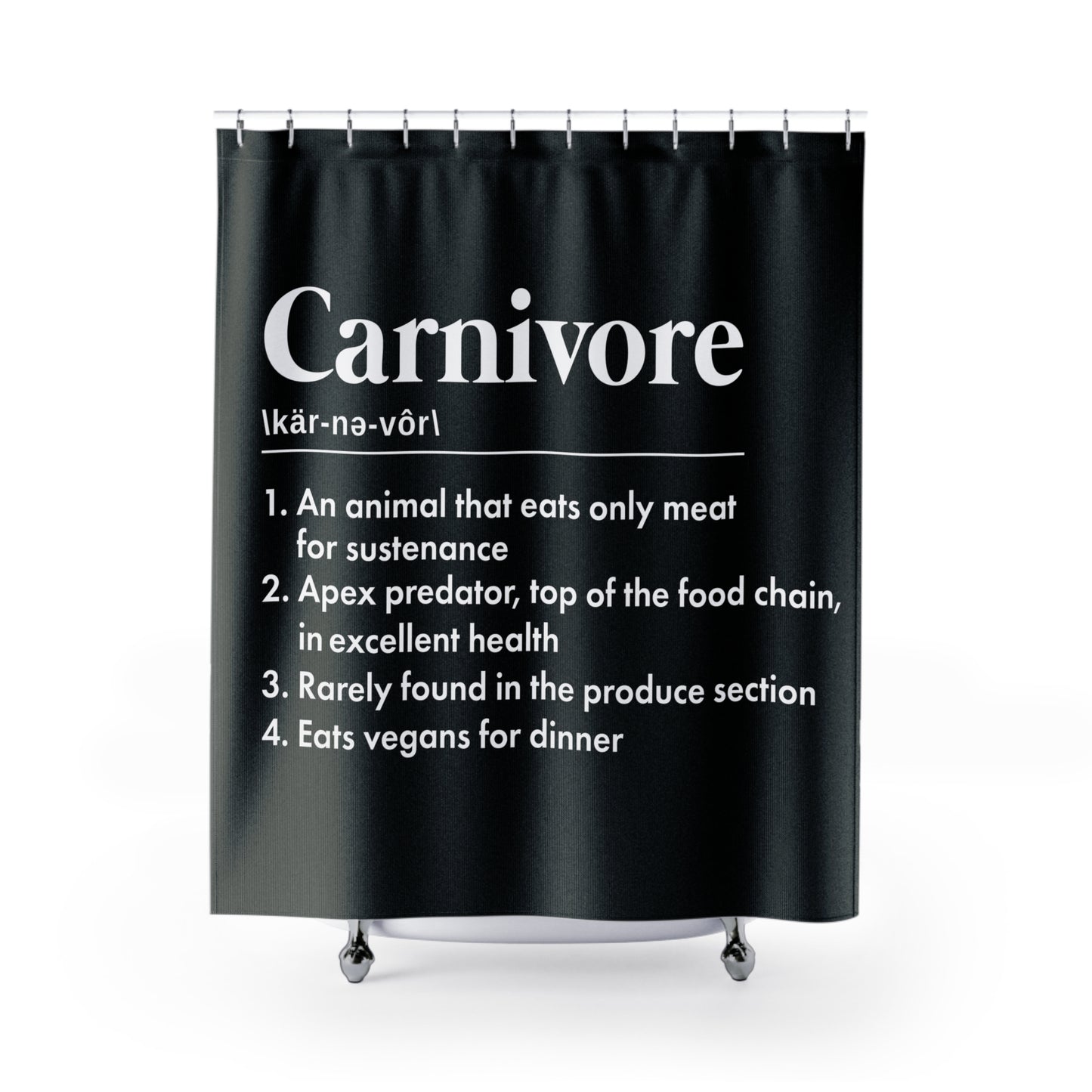 Carnivore Diet Dictionary Definition Polyester Shower Curtain