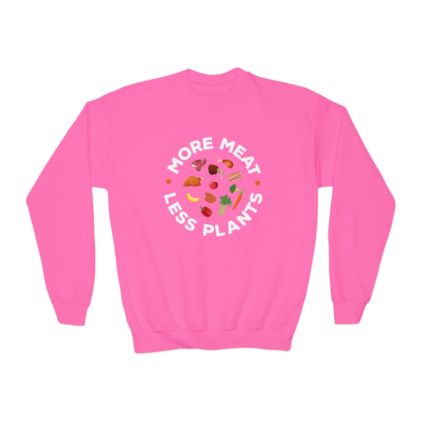 More Meat Less Plants Carnivore Youth Sweatshirt