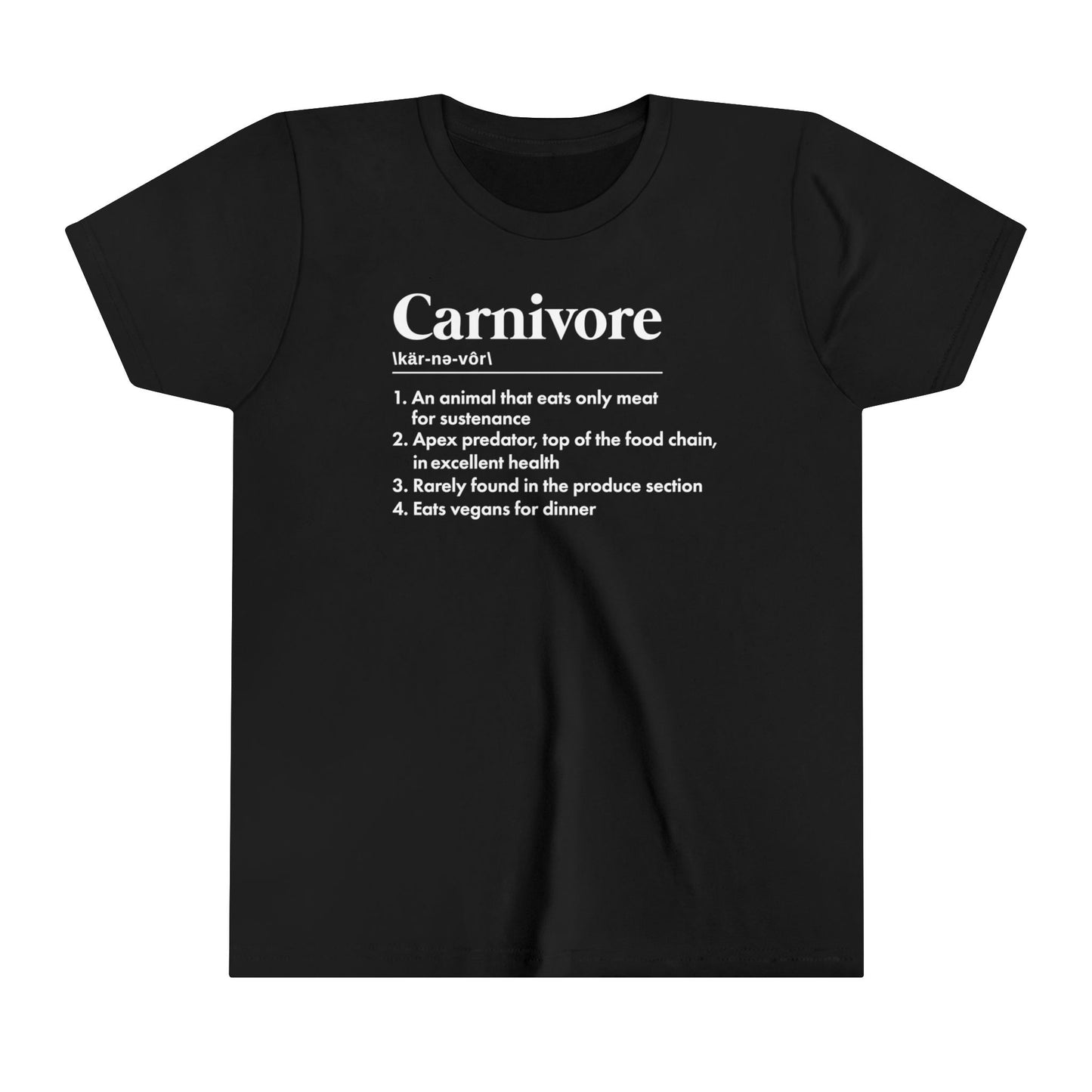 Carnivore Dictionary Definition Youth Short Sleeve Tee