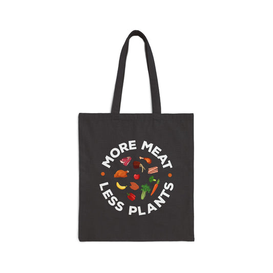 More Meat Less Plants Carnivore Diet Tote Bag