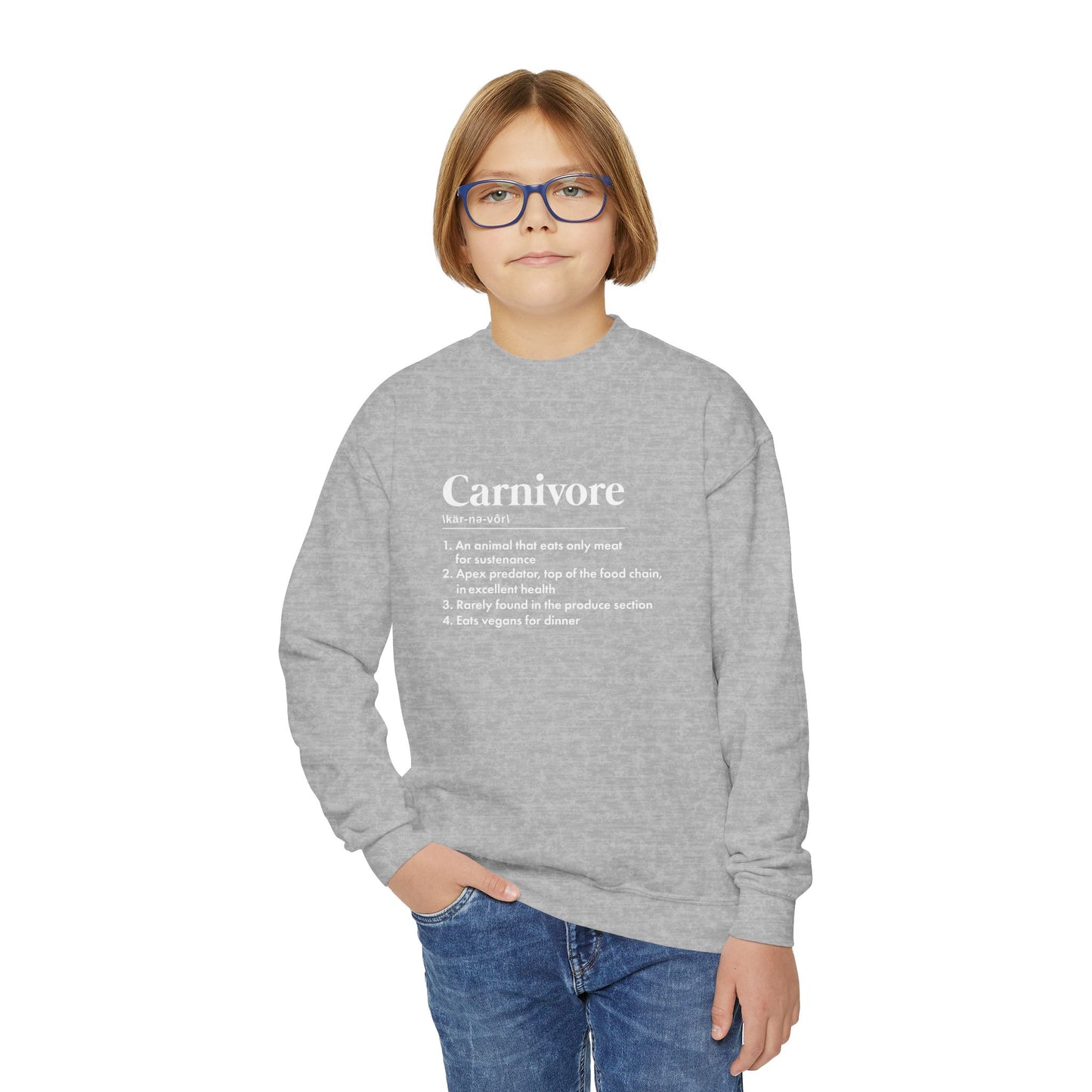 Carnivore Diet Definition Youth Sweatshirt