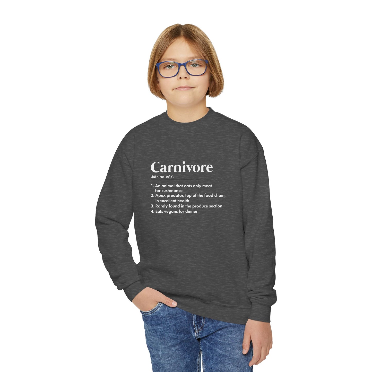 Carnivore Diet Definition Youth Sweatshirt