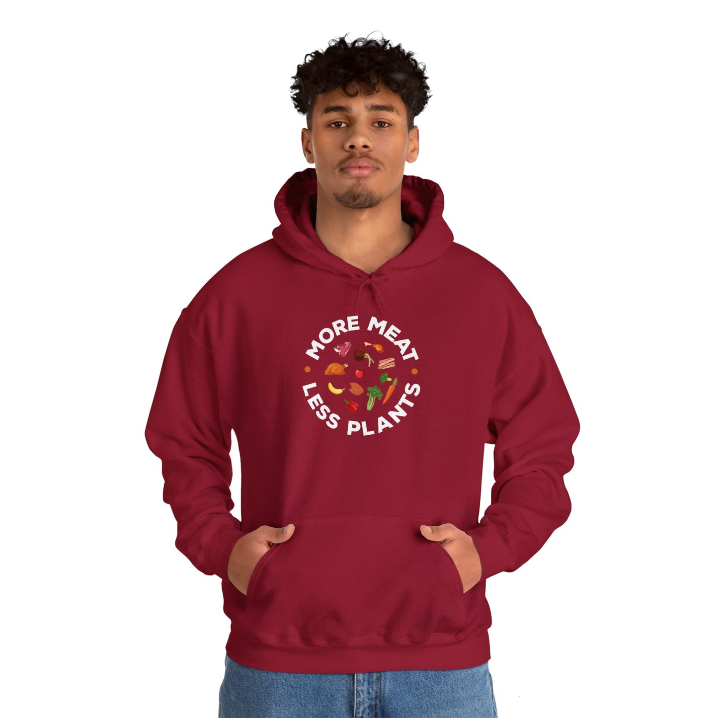 More Meat Less Plants Adult Unisex Hoodie