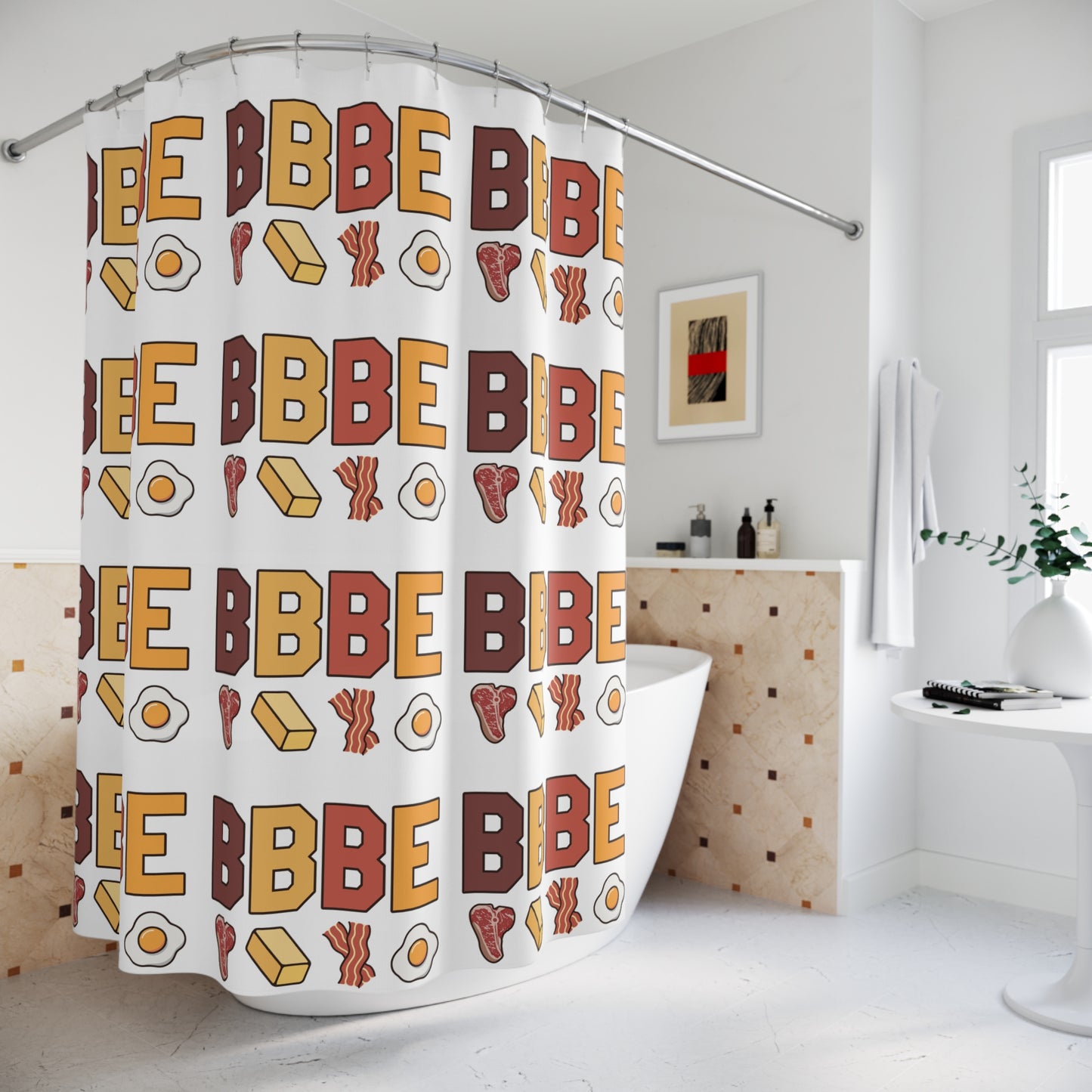 BBBE Polyester Shower Curtain