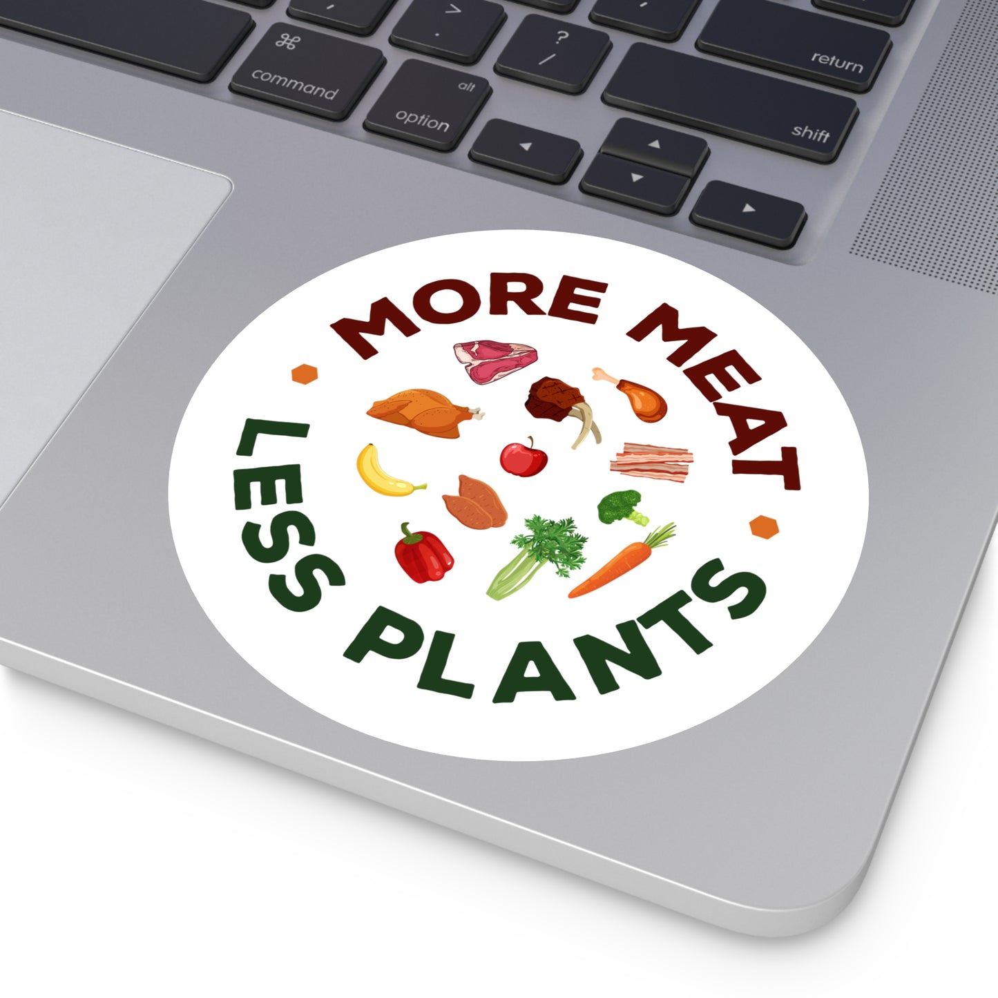 More Meat Less Plants Carnivore Sticker