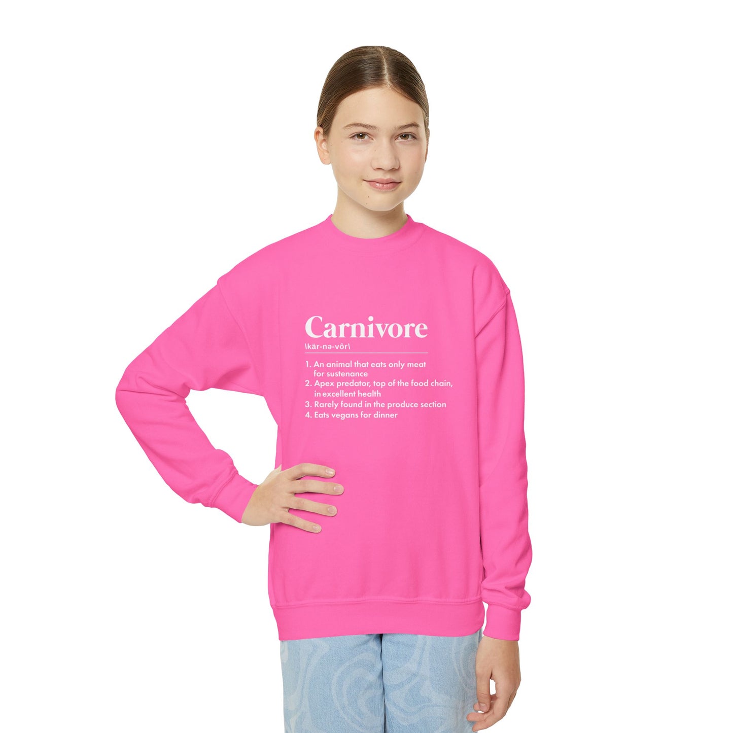 Carnivore Diet Definition Youth Sweatshirt