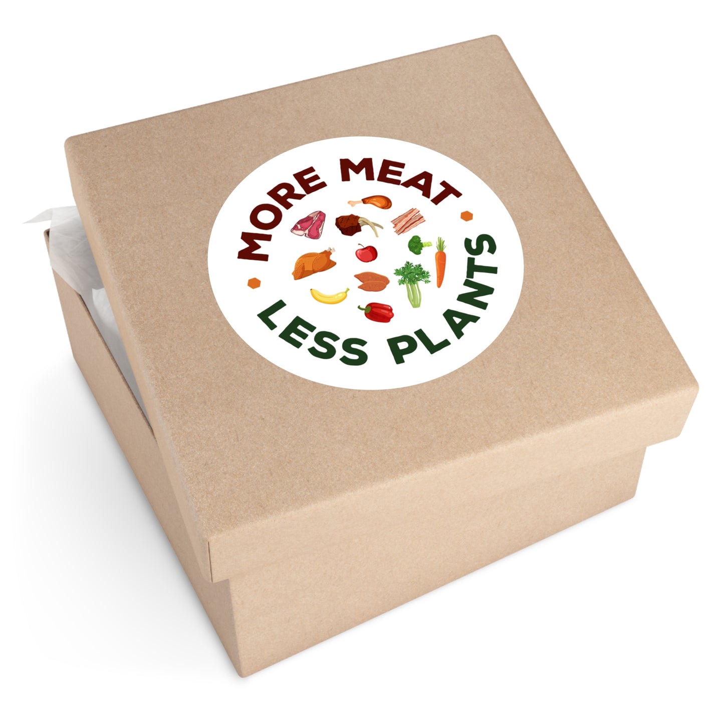 More Meat Less Plants Carnivore Sticker