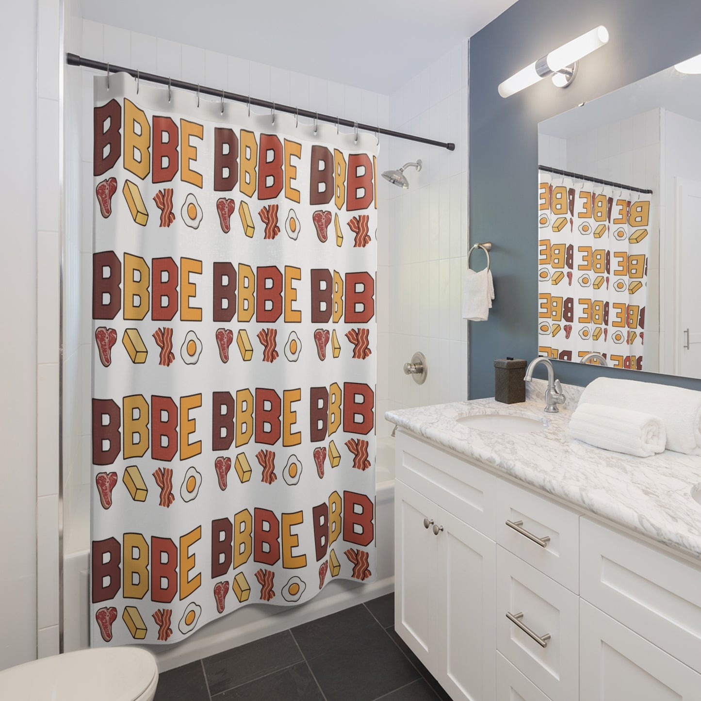 BBBE Polyester Shower Curtain