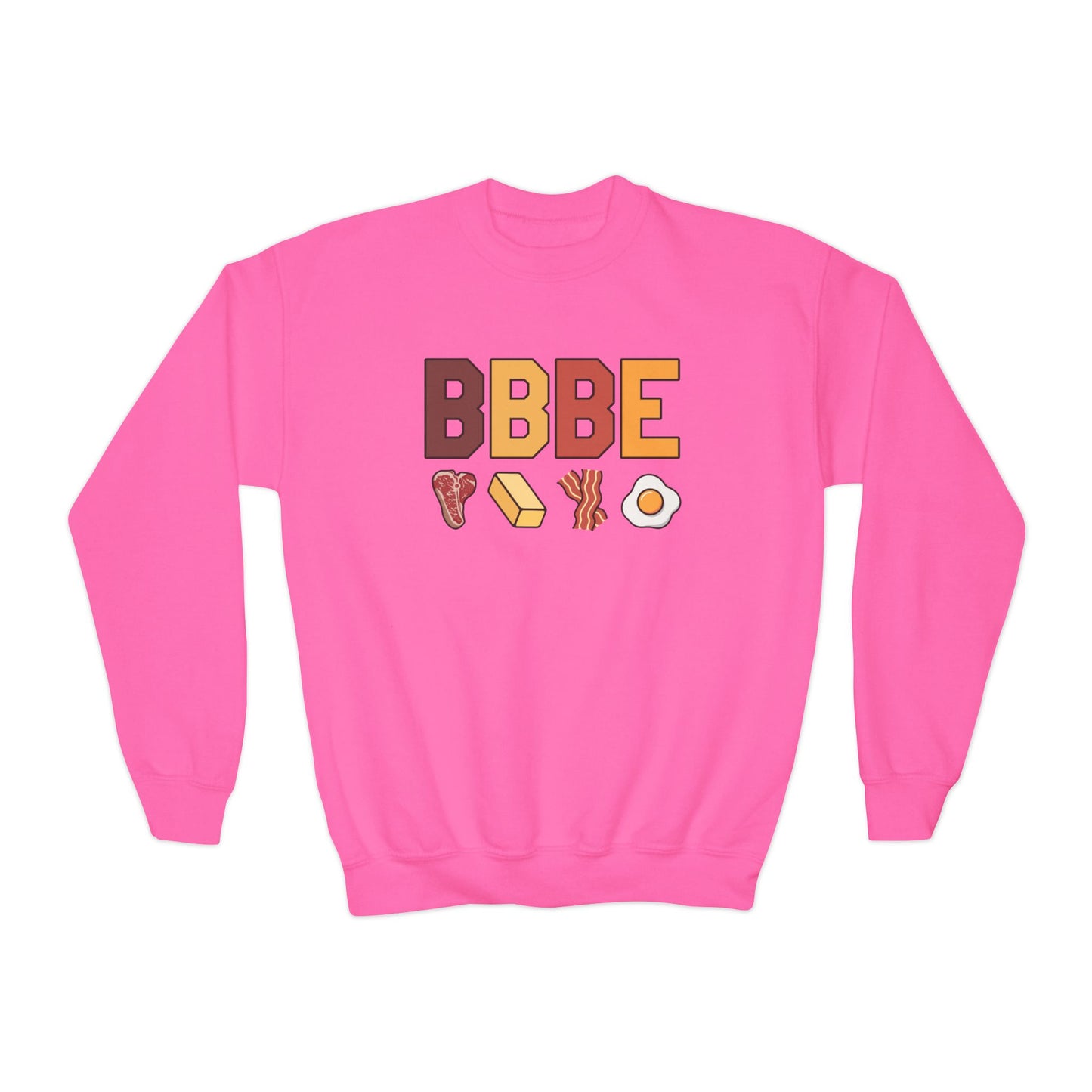 BBBE Carnivore Design Youth Crewneck Sweatshirt