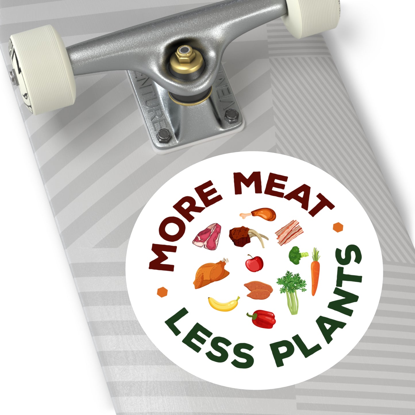 More Meat Less Plants Carnivore Sticker