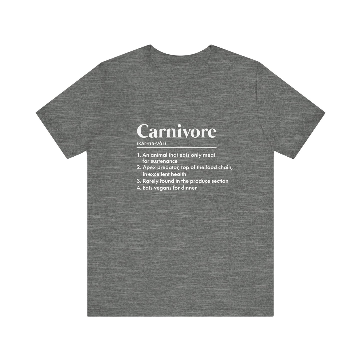 Carnivore Dictionary Definition Adult Unisex T-shirt